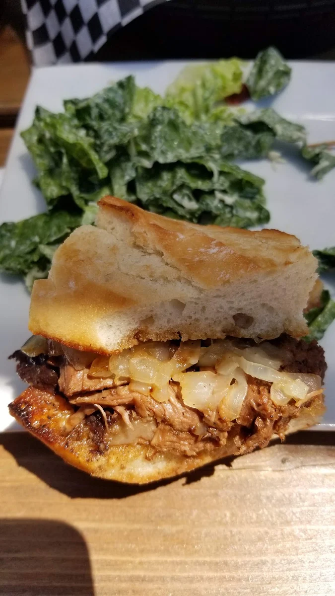 Smoked Brisket Sandwich with Fries