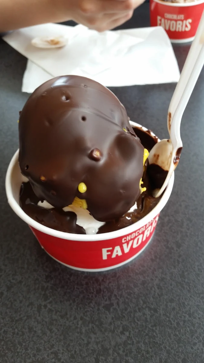 Gelato Mangue Avec Chocolat Éclats de Noisettes