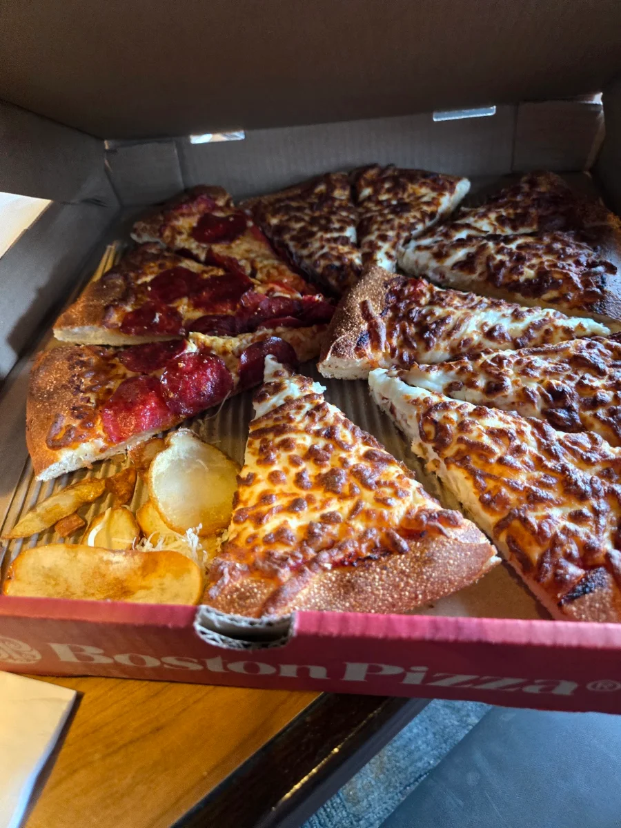 Pepperoni and Cheese Pizza Leftovers
