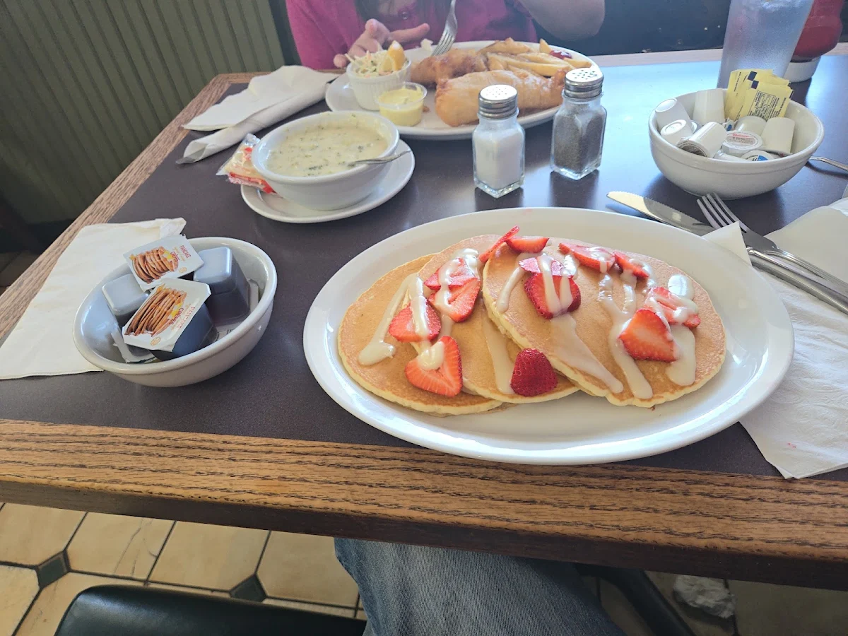 Strawberry Cream Cheese Pancakes