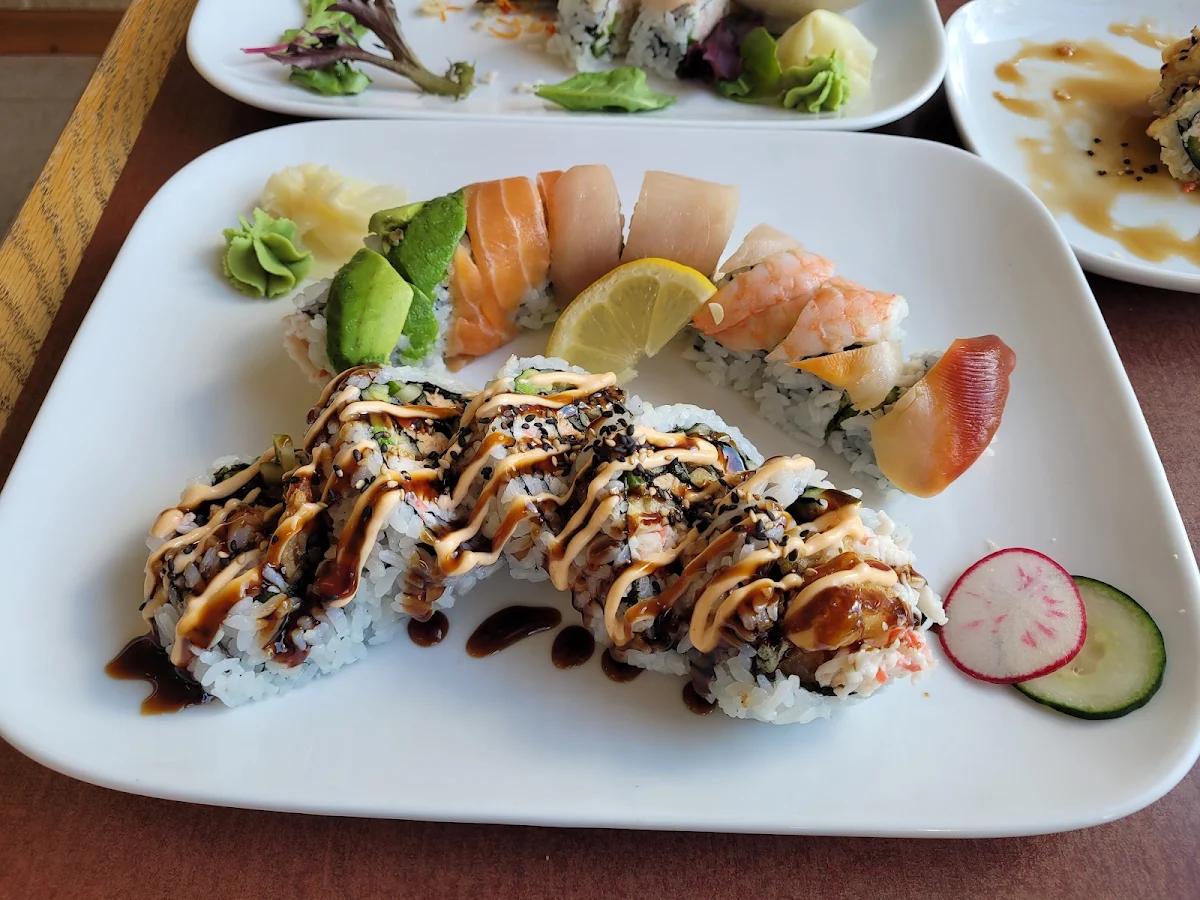 Rainbow Roll & Salmon Dynamite Roll