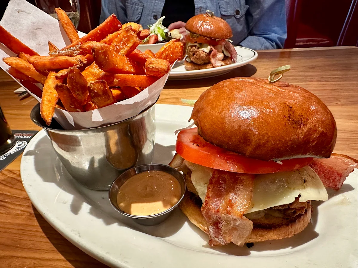 Spicy Chicken Burger and Yam Fries