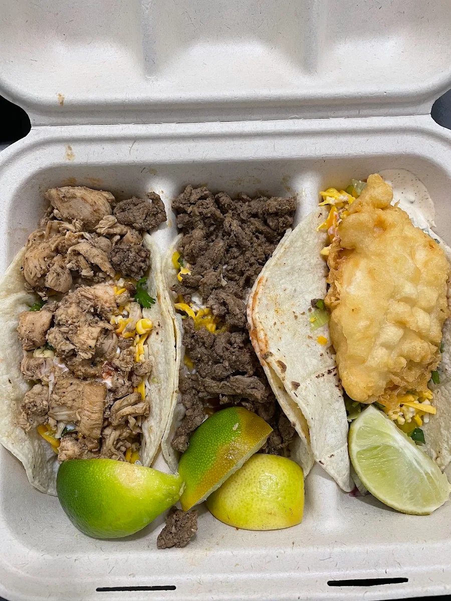 Chicken Steak & Fish Tacos
