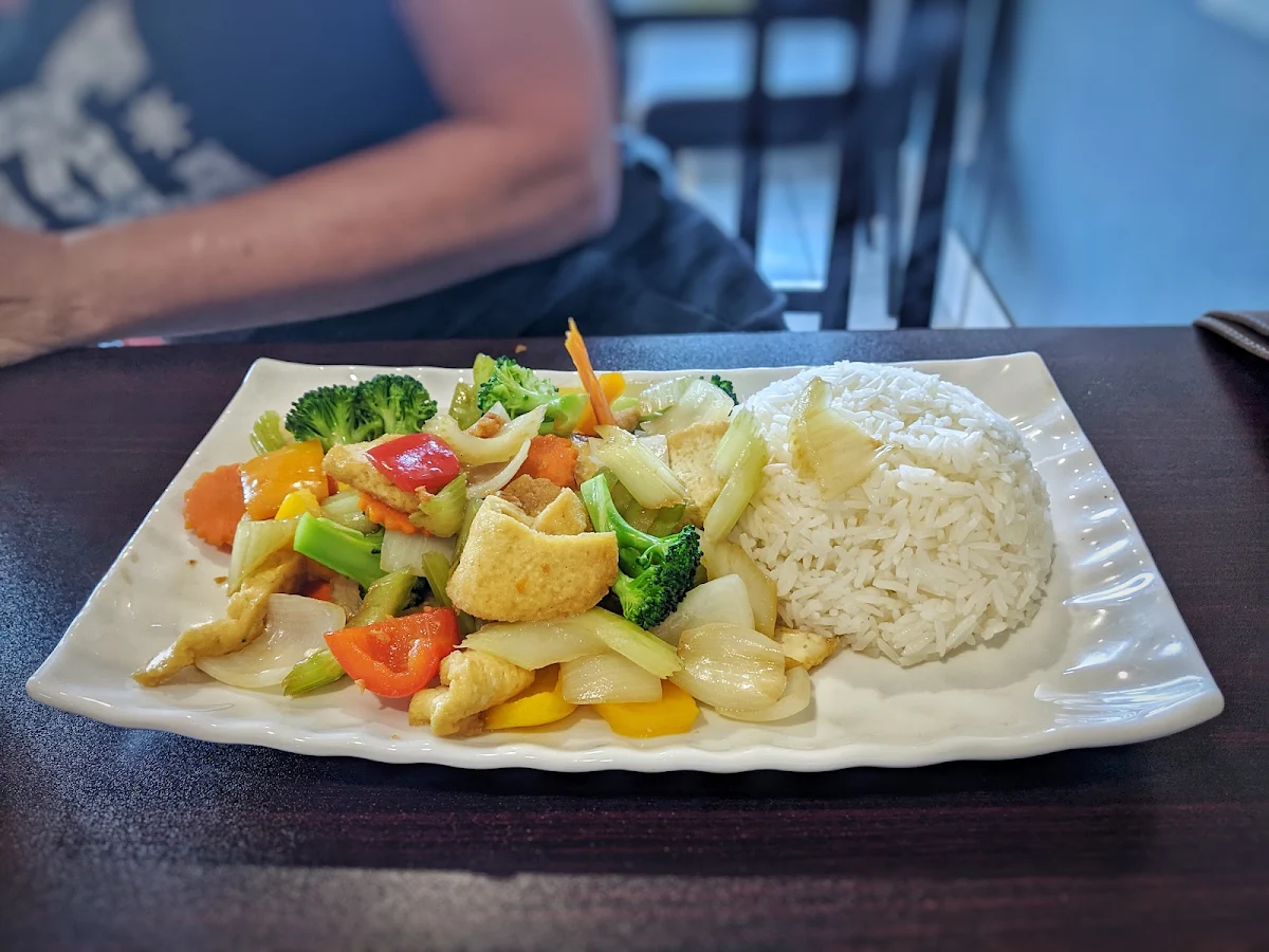 Stir Fried Tofu with Mixed Veg and Rice