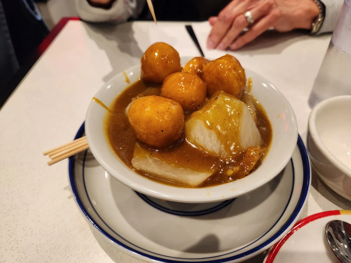 Curry Fish Balls with Radish