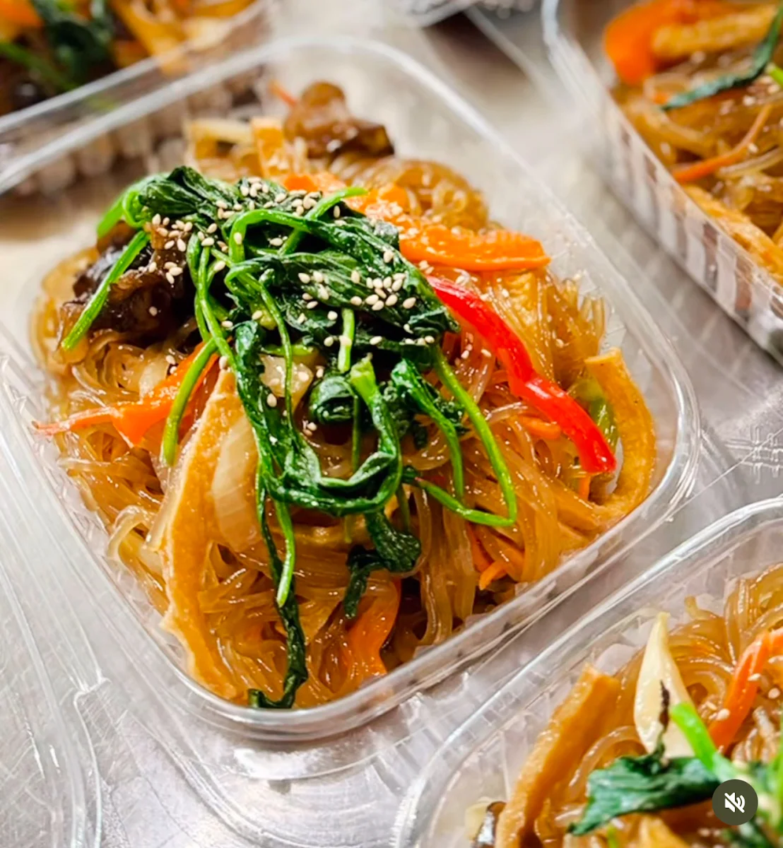 Korean Japchae Corn Starch Noodle and Vegetable Mix Very Addictive