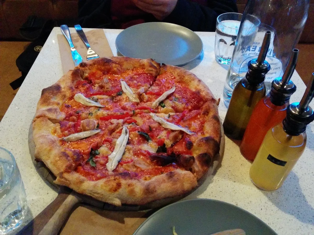 Spicy Sausage Pizza with Anchovies