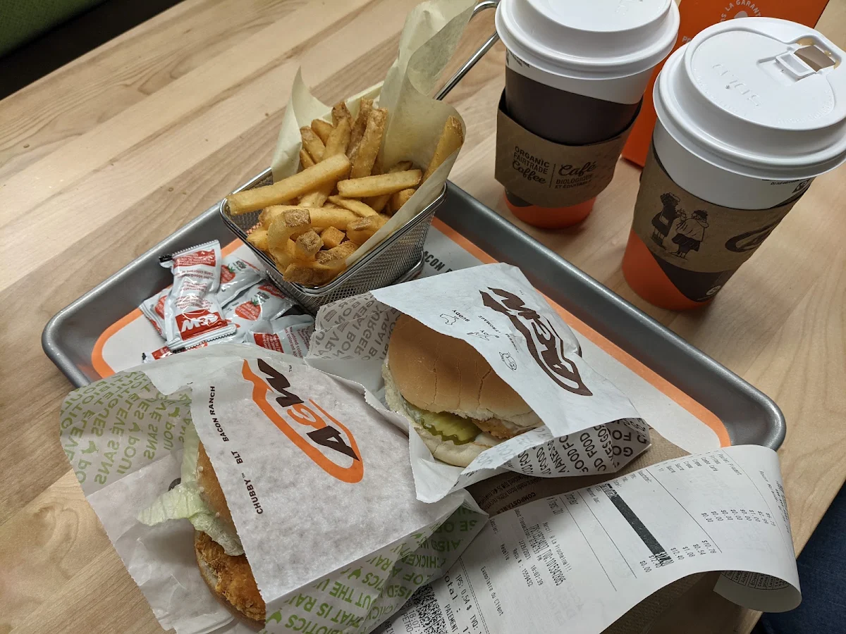 Spicy Habanero Chicken Burger and Fries