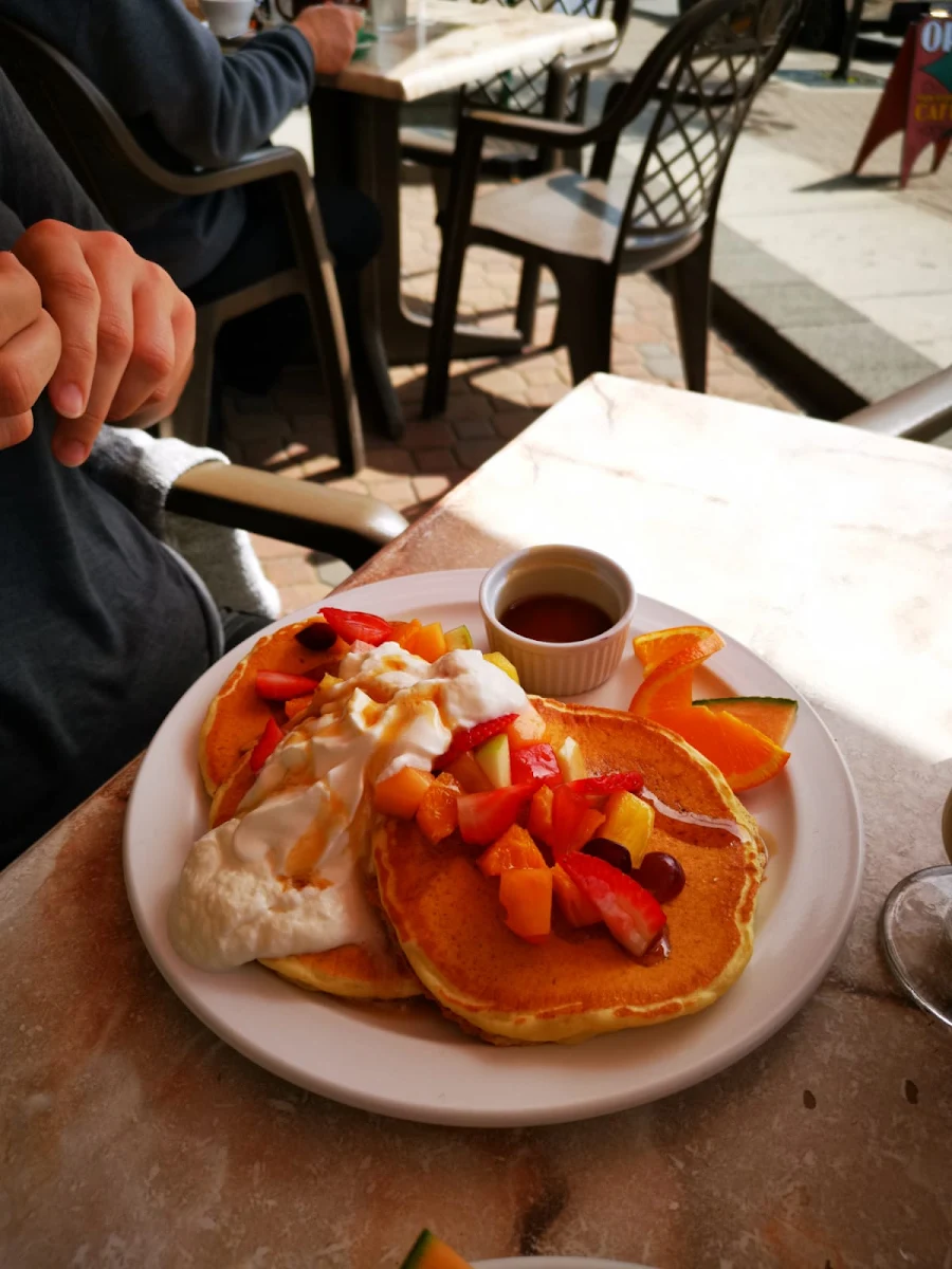 Buttermilk Pancakes with Fruits and Whipped Yoghurt