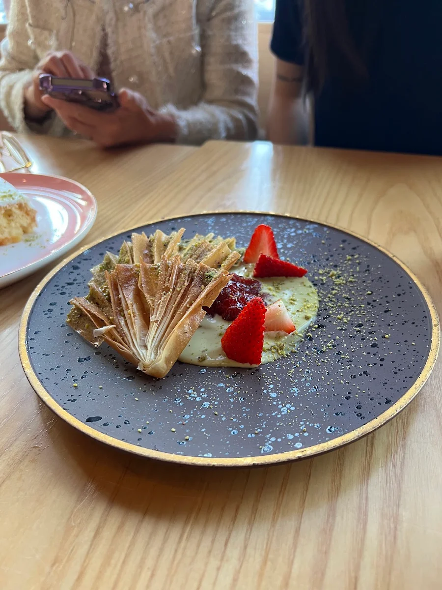 Waffle Qaimaq Mulberry Compote Cardamom Maple Syrup