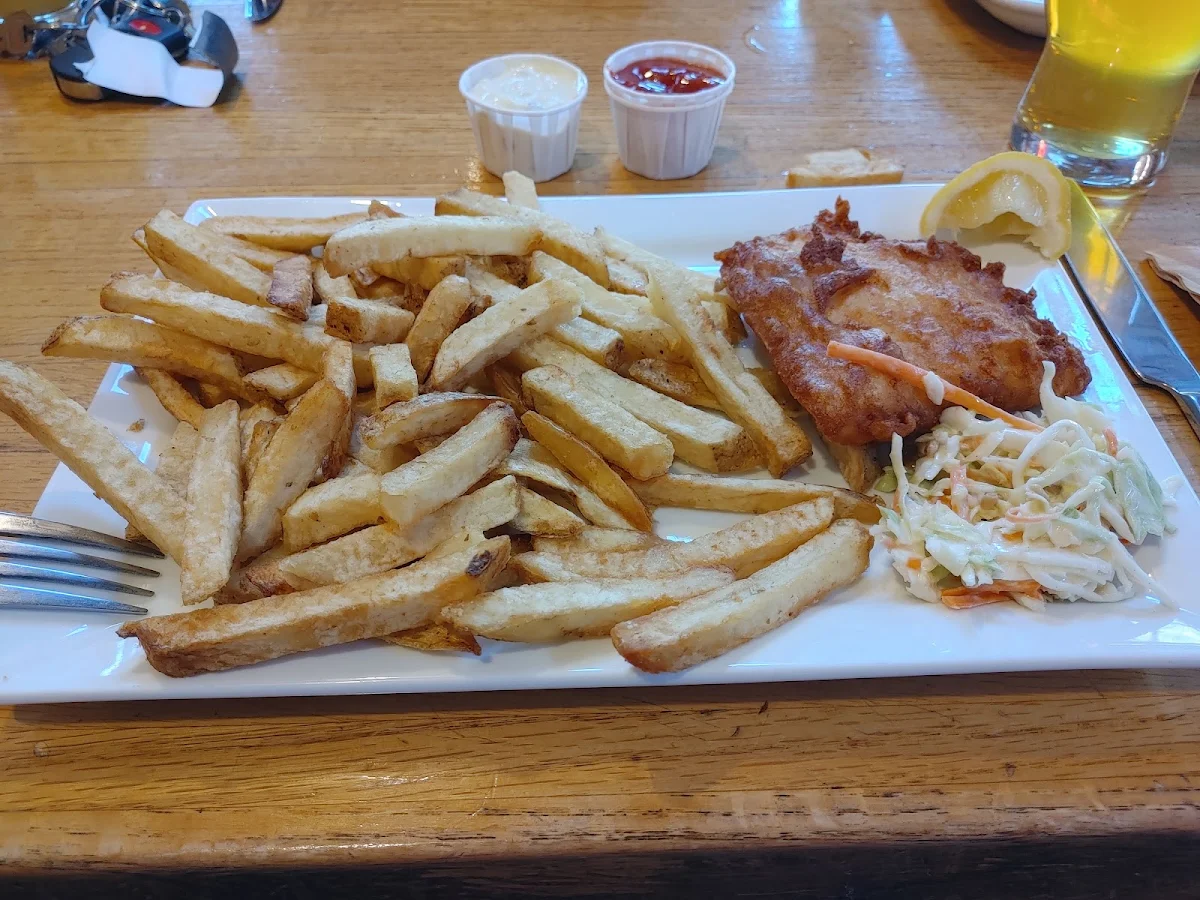 Halibut Fish and Chips, Troll's Restaurant