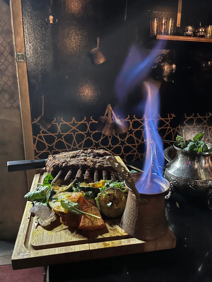 Flambe Full Rack of Lamb