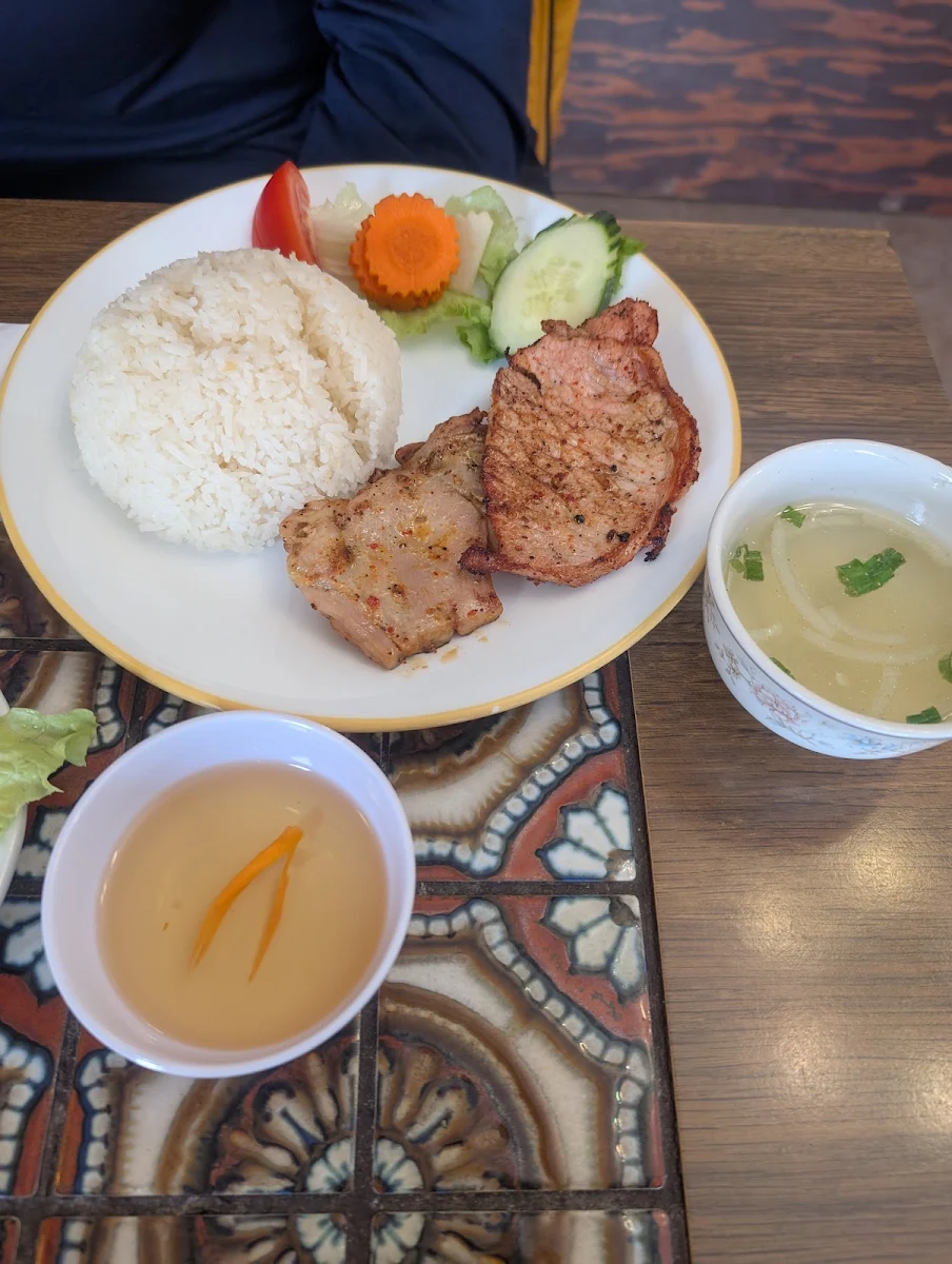 Chicken and Pork Chop Rice Dish