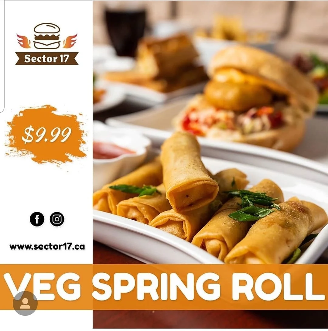 Veg Spring Rolls with Sector 17 Sauce