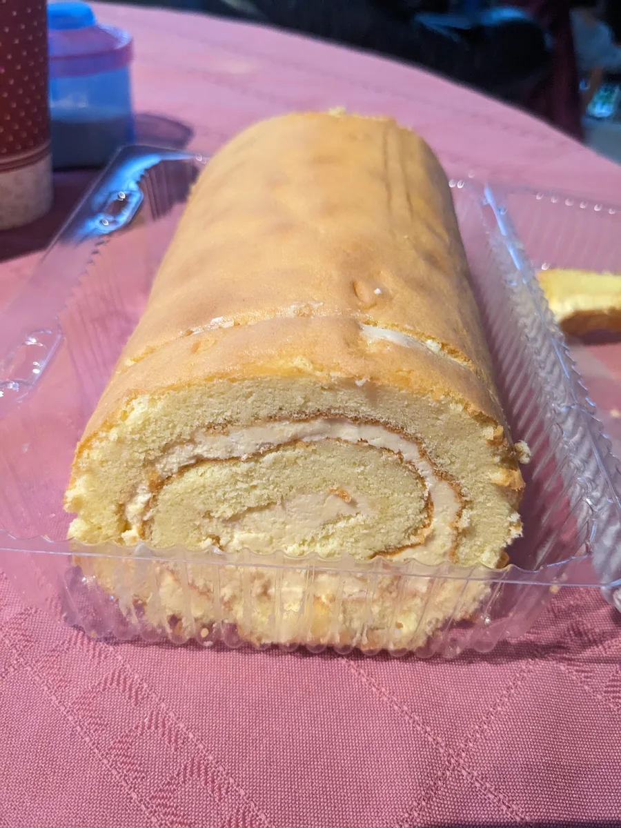 Home Made Vanilla Swiss Roll Whole