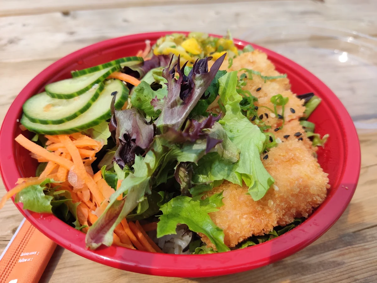 Salmon Katsu Poke Bowl