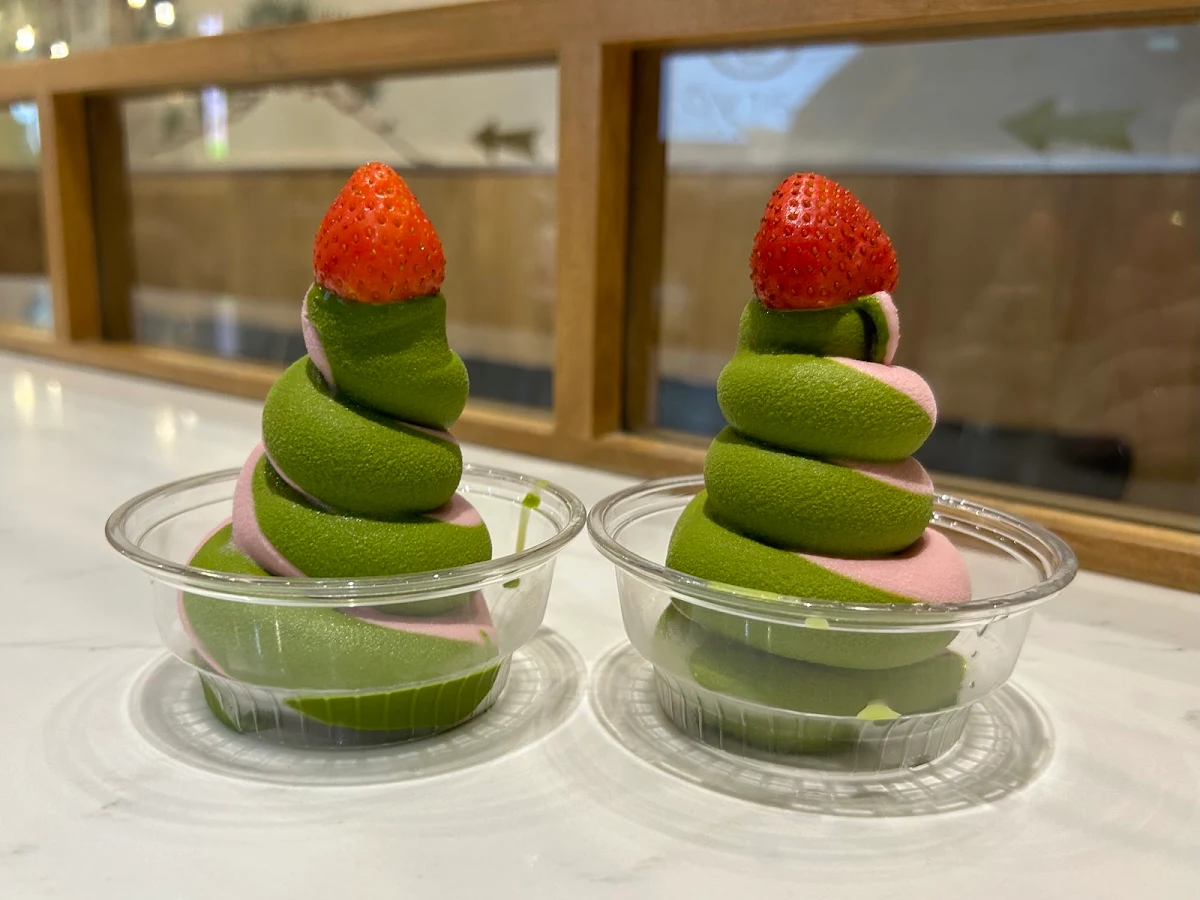Strawberry Matcha Soft Serve