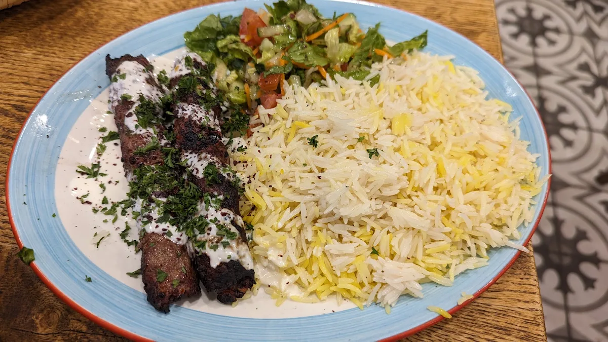 Souvlaki with Rice