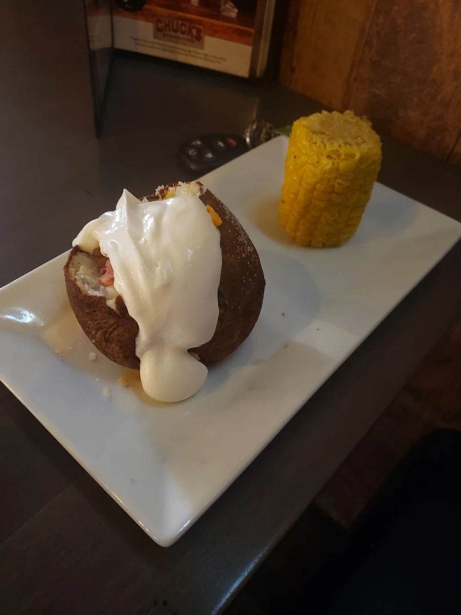 Baked Potato and Corn on the Cob