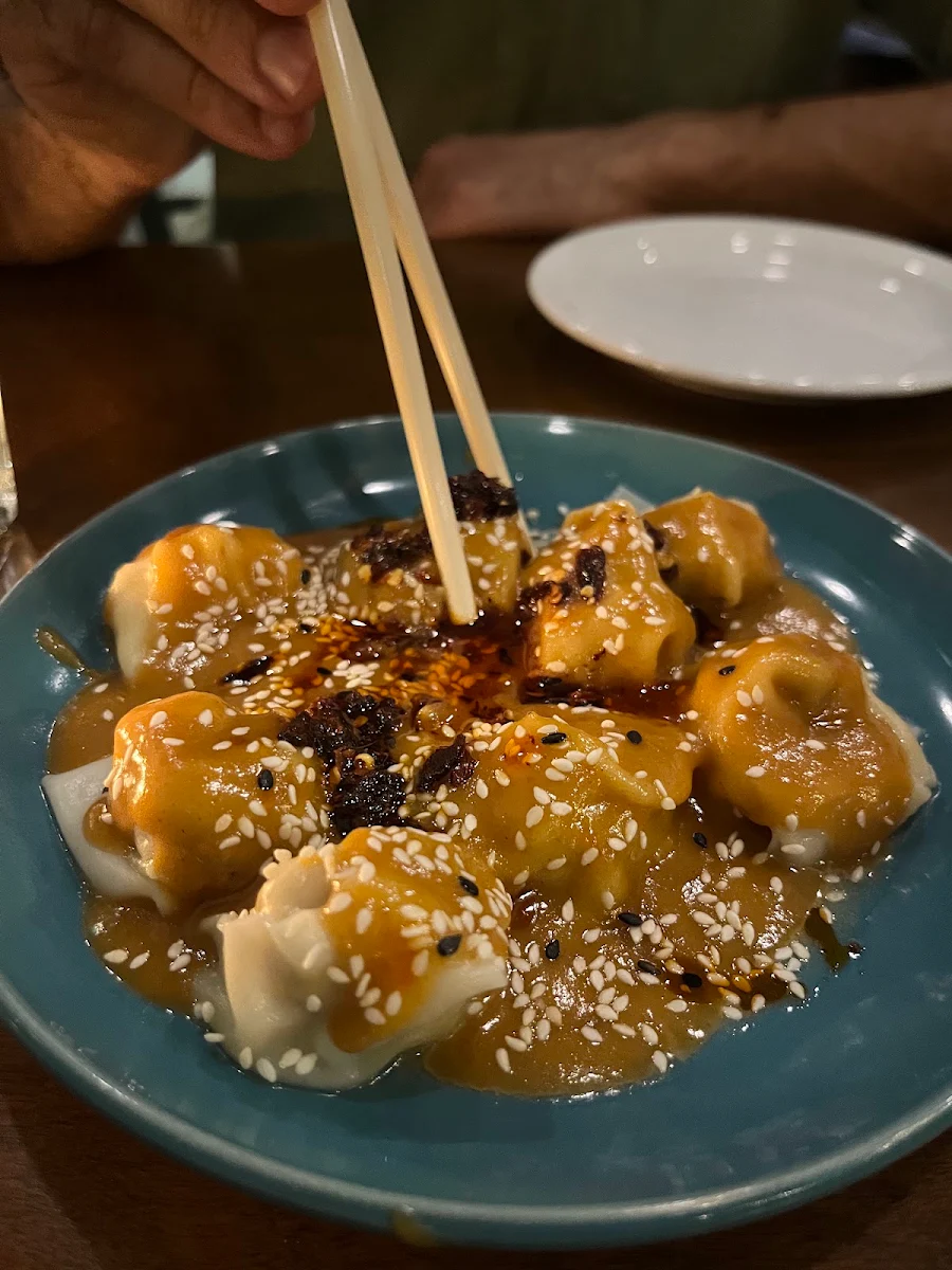 Spicy Peanut Sauce Ravioli