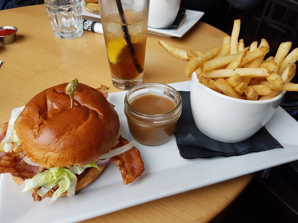 Chipotle Chicken Burger with Fries