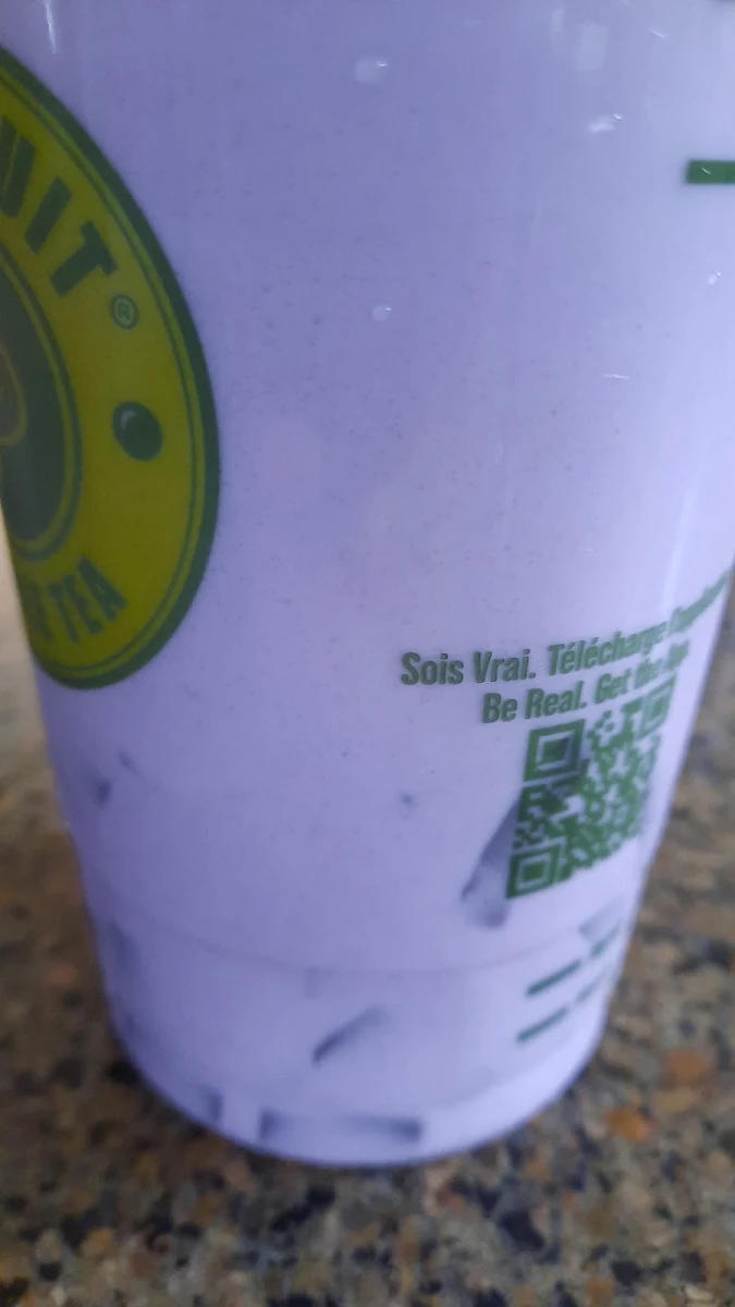 Taro Milk Tea with Lychee Jelly