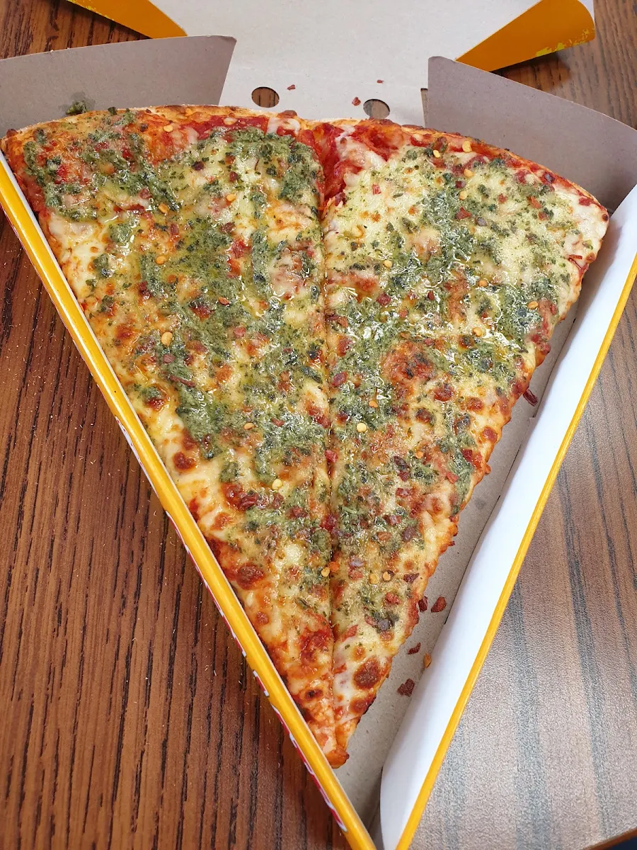Cheese Slice with Pesto Pizza