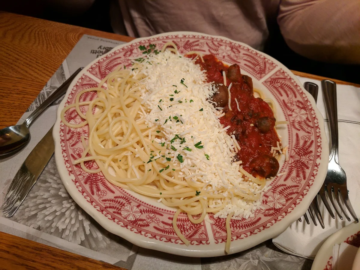Chicken Parmigiana and Spaghetti with Alfredo Sauce