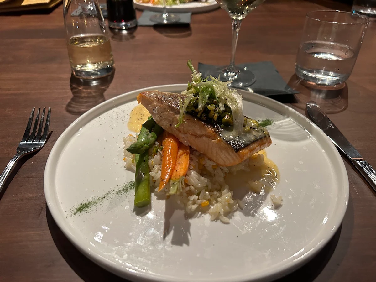 Atlantic Salmon Citrus Beurre Blanc and Rice Pilaf