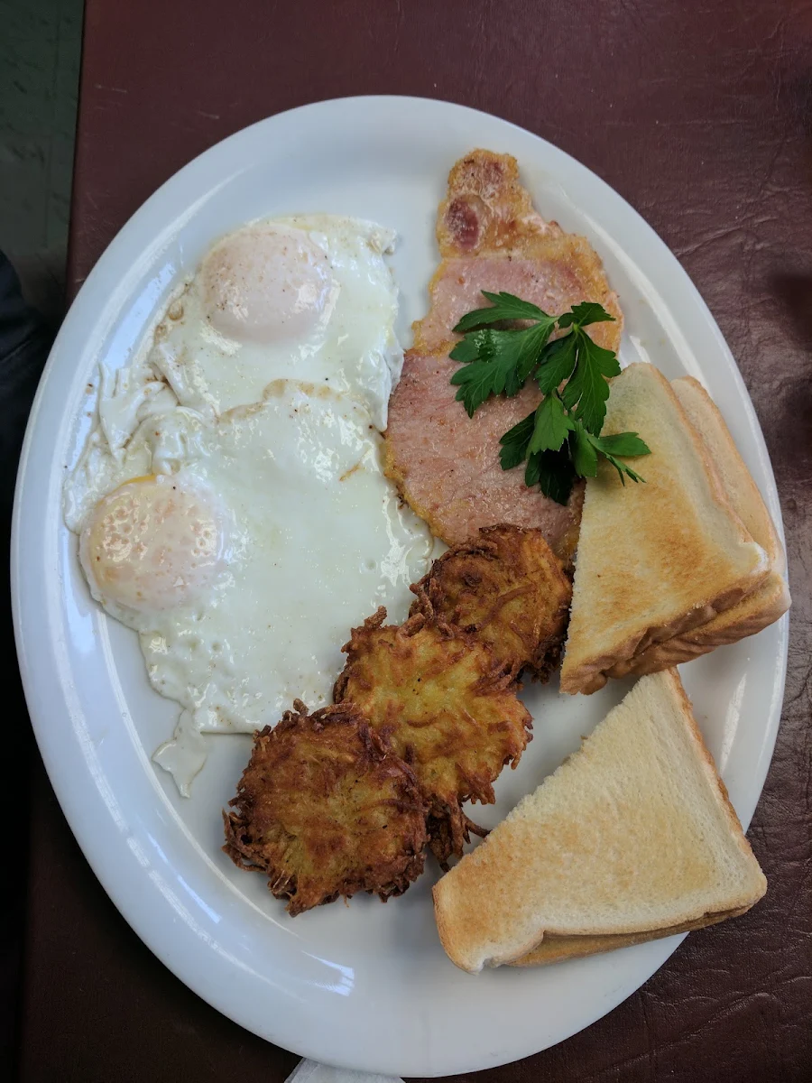 Canadian Bacon & Potatoe Pancakes
