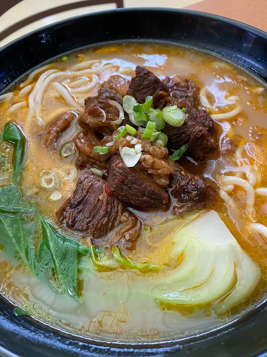 Beef Brisket Noodle Soup with Pork Broth