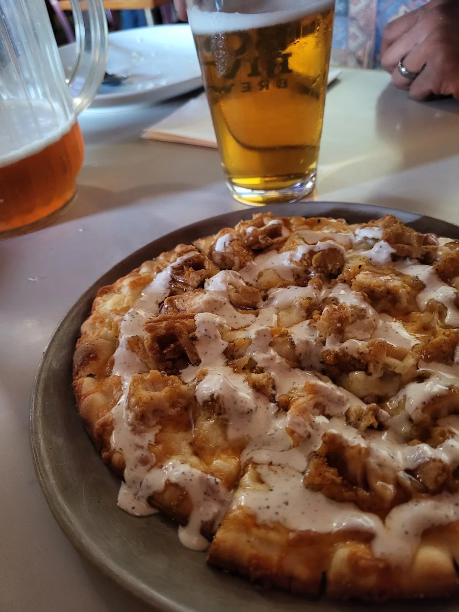 Chicken and Waffles Gourmet Pizza
