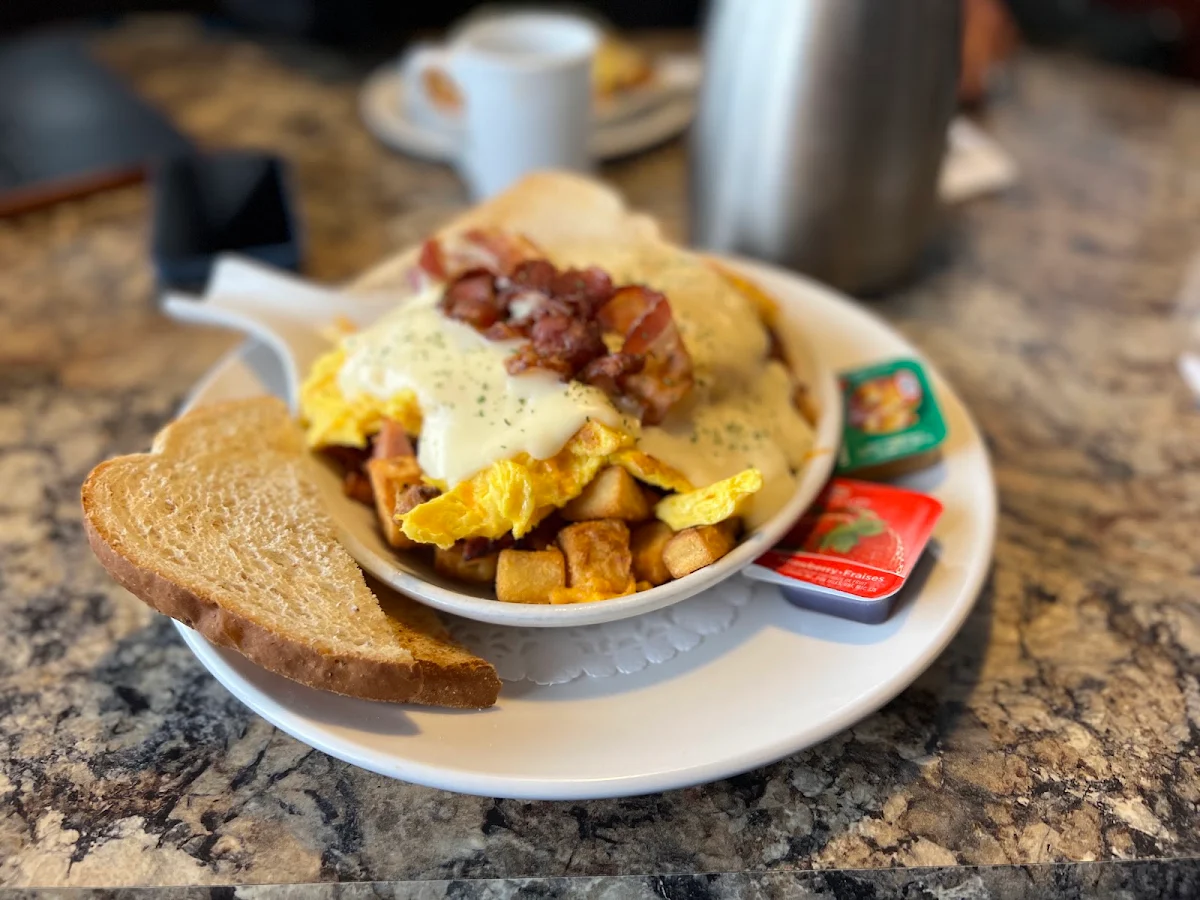 Meat Lovers Skillet with Hollandaise Sauce