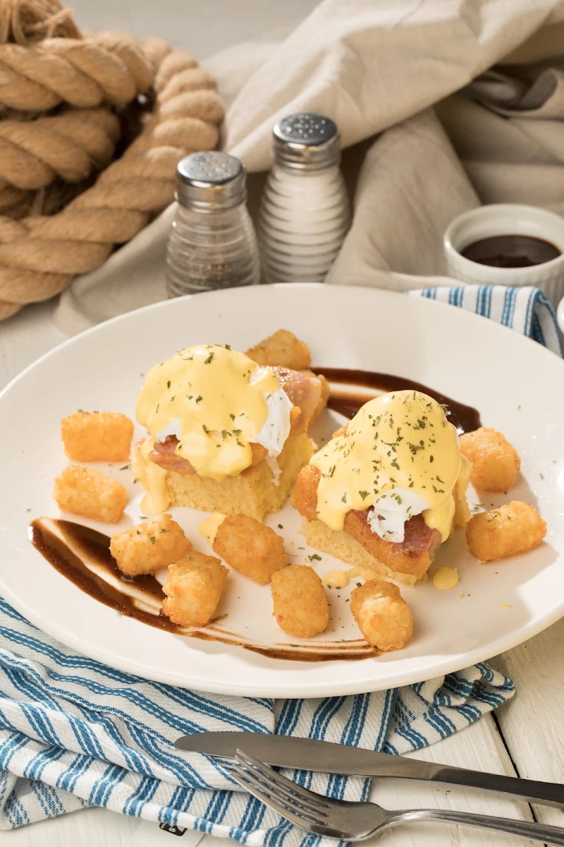 Halibut House Egg Benedict