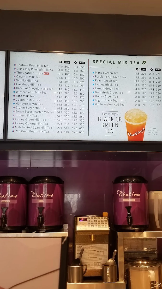 Menu, Chatime