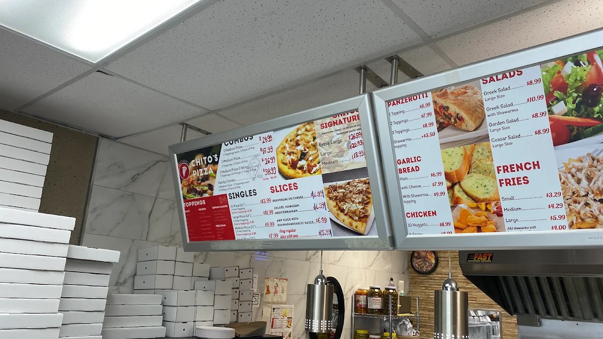 Menu, CHITO's Pizza and Mediterranean Restaurant