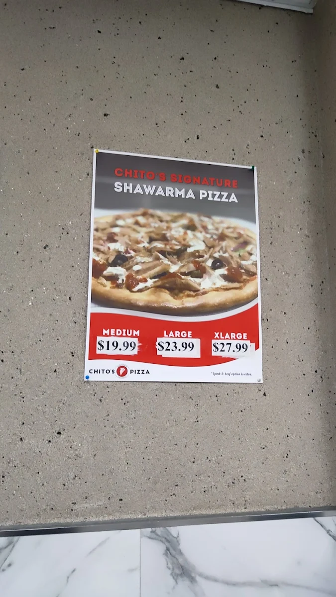 Menu, CHITO's Pizza and Mediterranean Restaurant