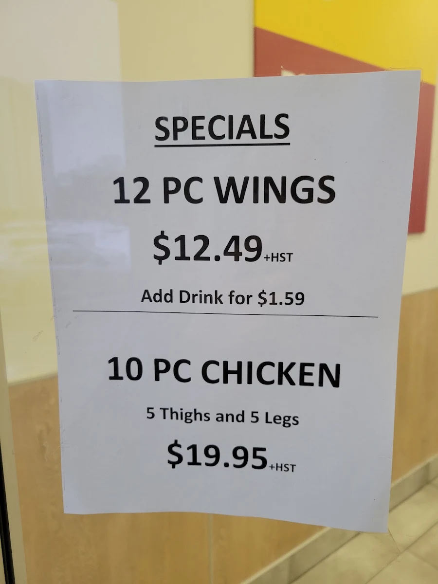 Menu, Church's Texas Chicken
