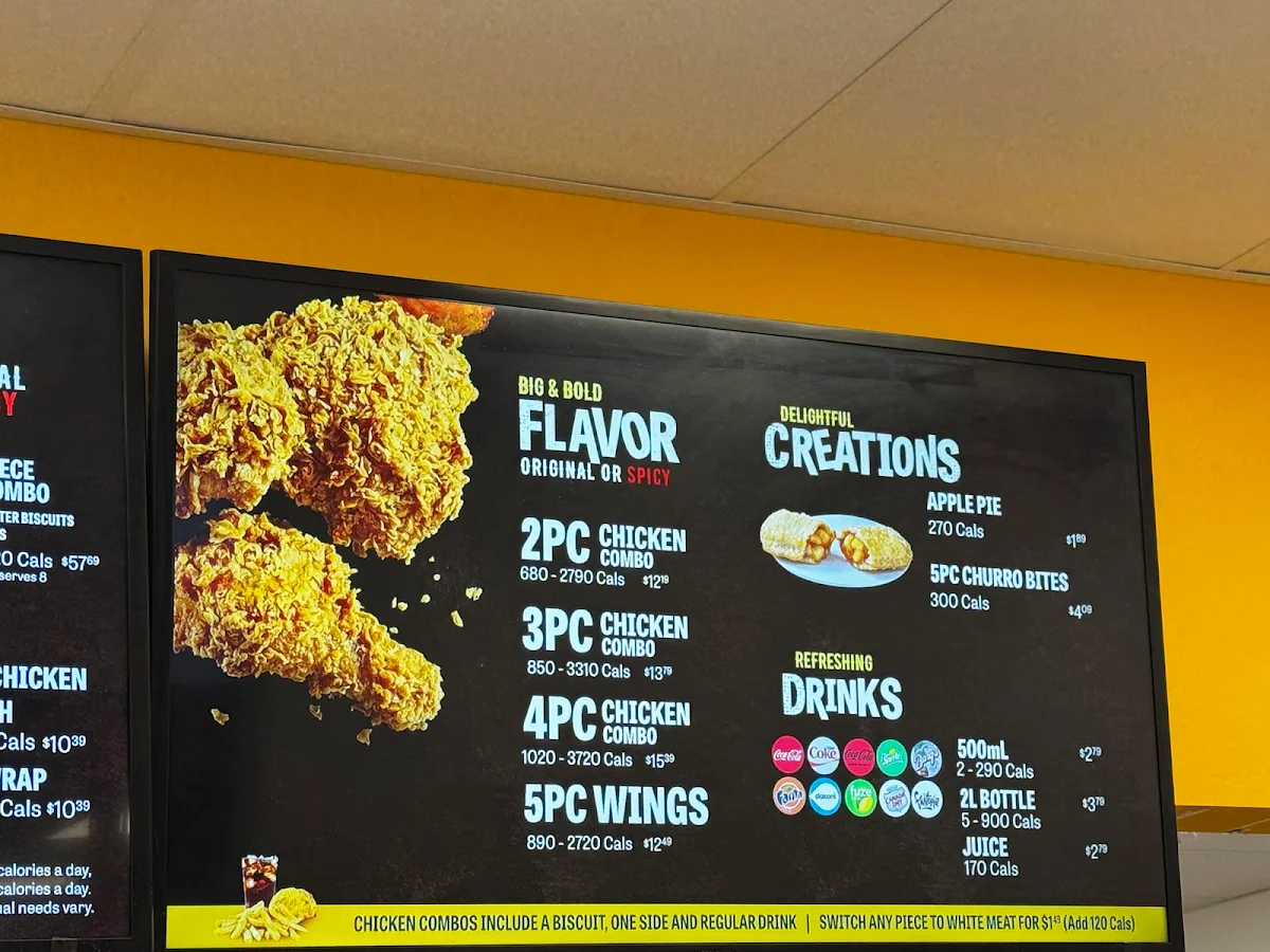 Menu, Church's Texas Chicken