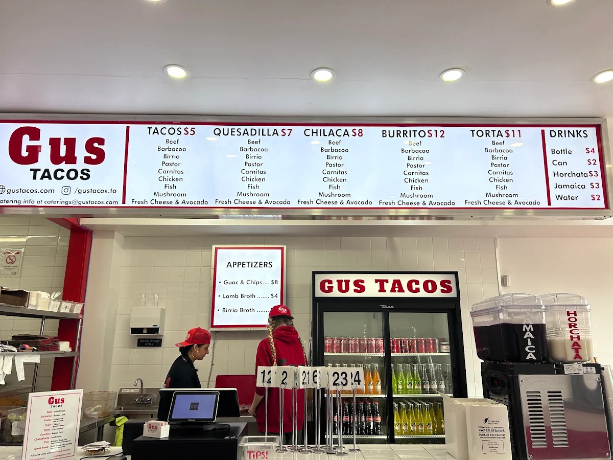 Menu, Gus Tacos
