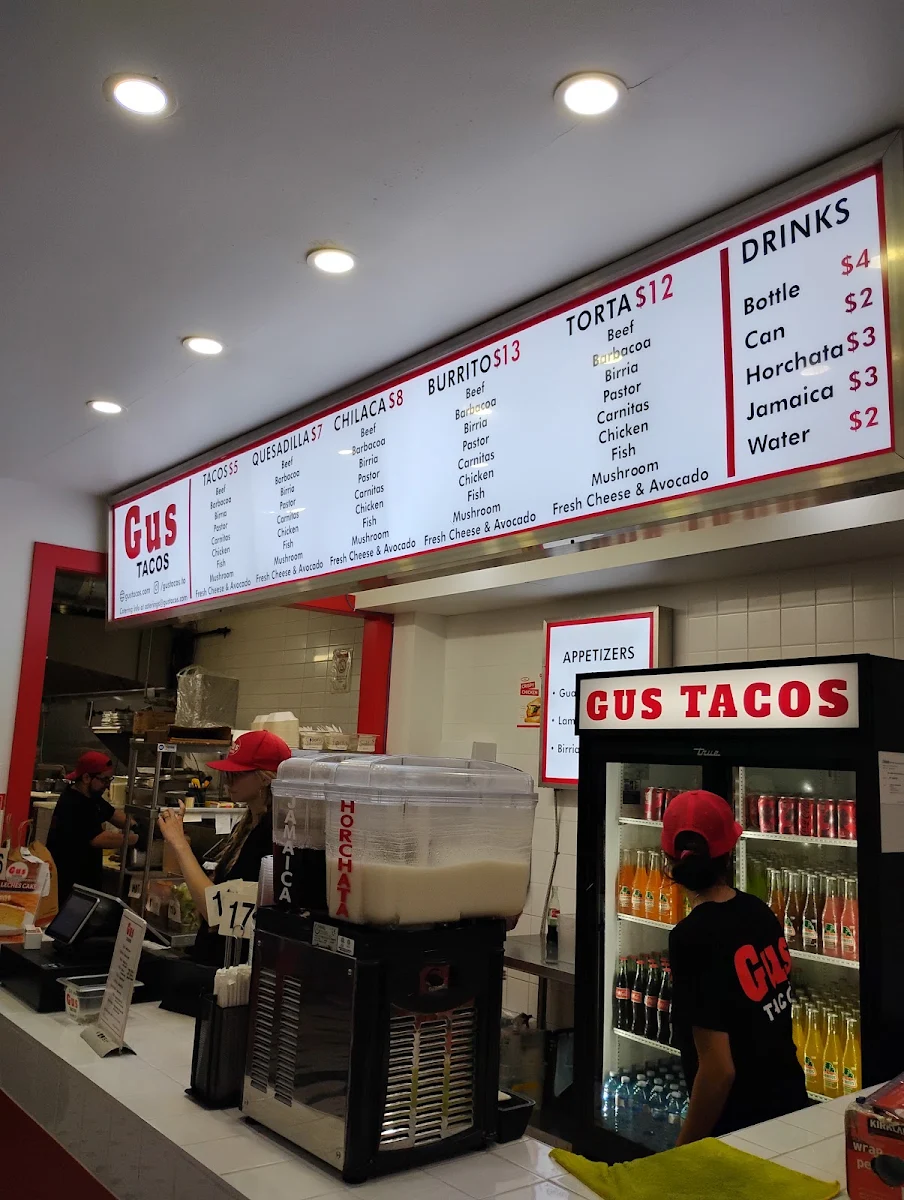 Menu, Gus Tacos