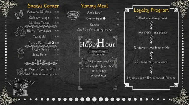 Menu, ZEN BOBA HOUSE