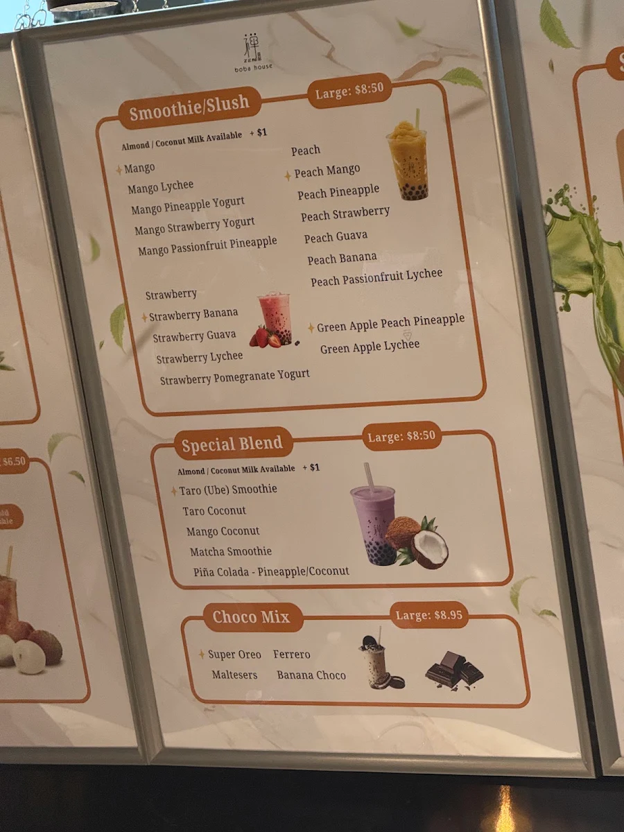 Menu, ZEN BOBA HOUSE