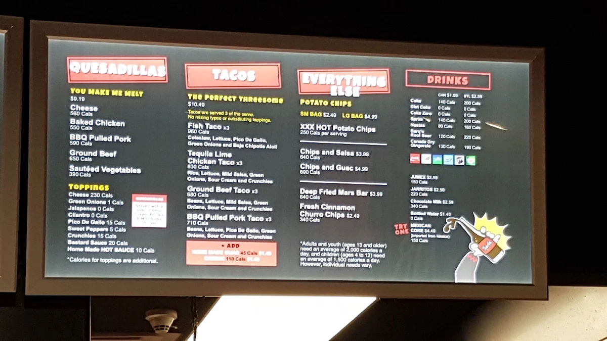 Menu, Fat Bastard Burrito
