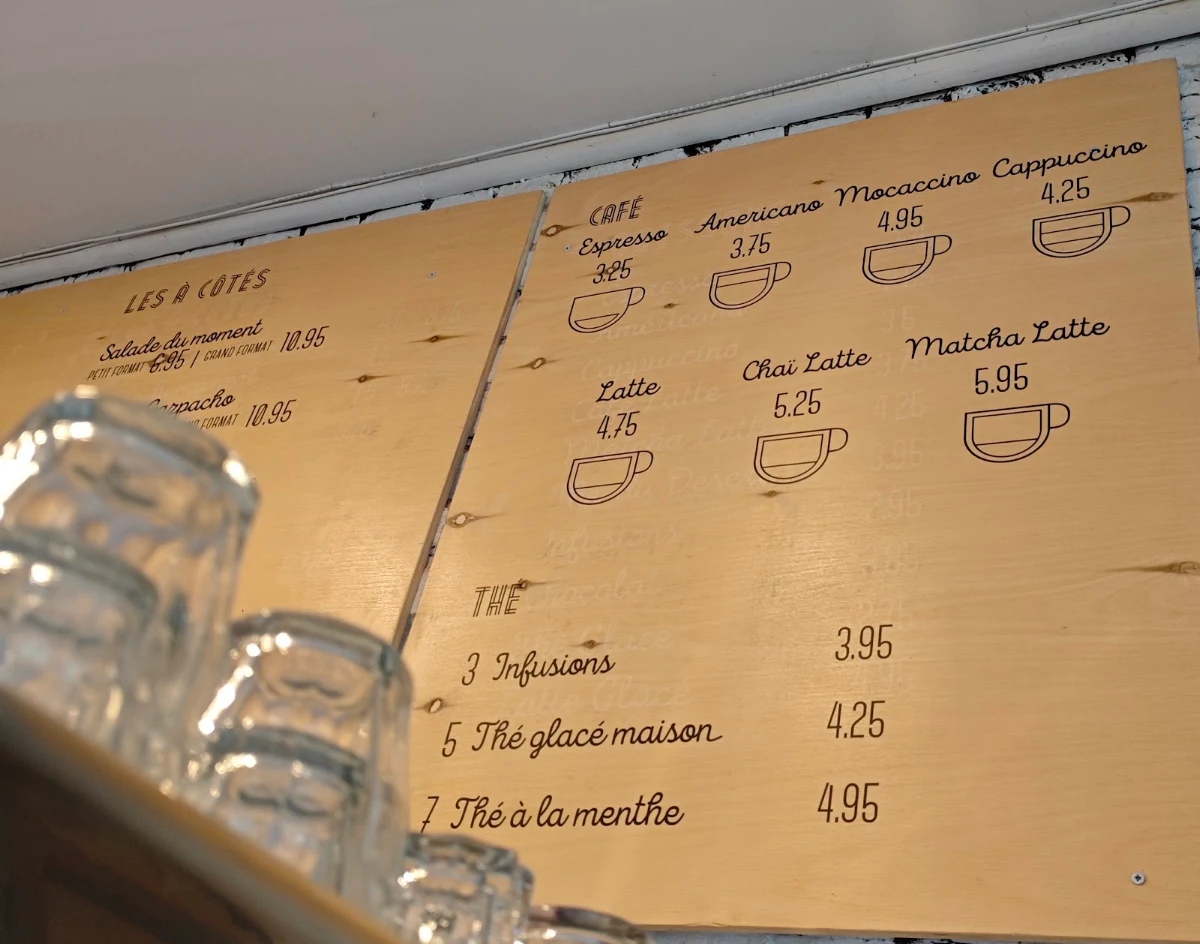 Menu, sandwicherie chez ta mère