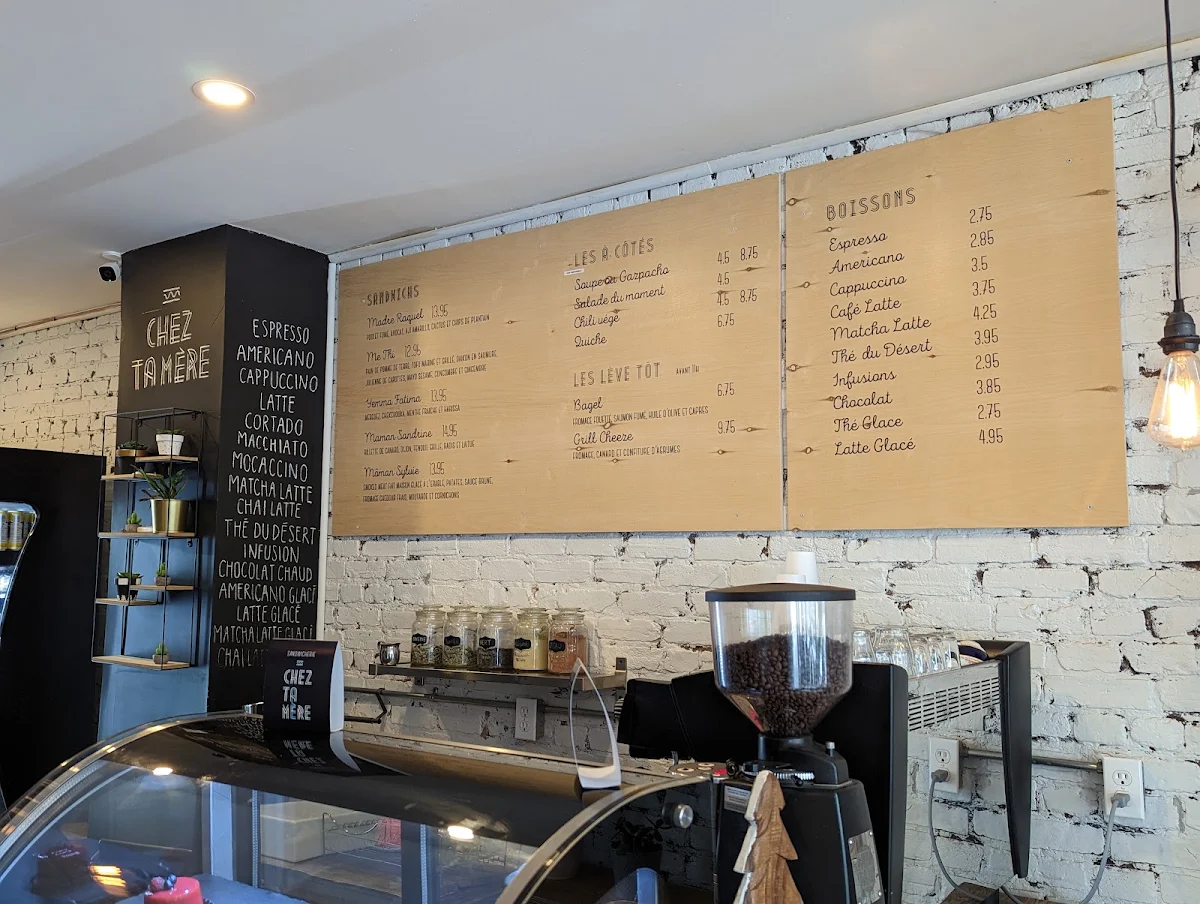 Menu, sandwicherie chez ta mère