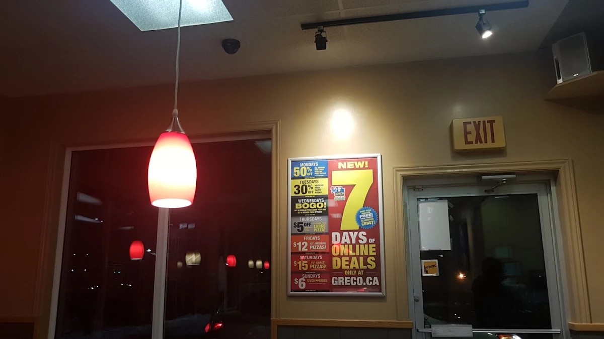 Menu, Greco Pizza