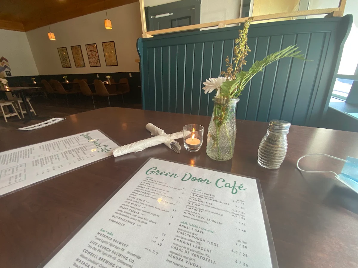 Menu, The Green Door Cafe