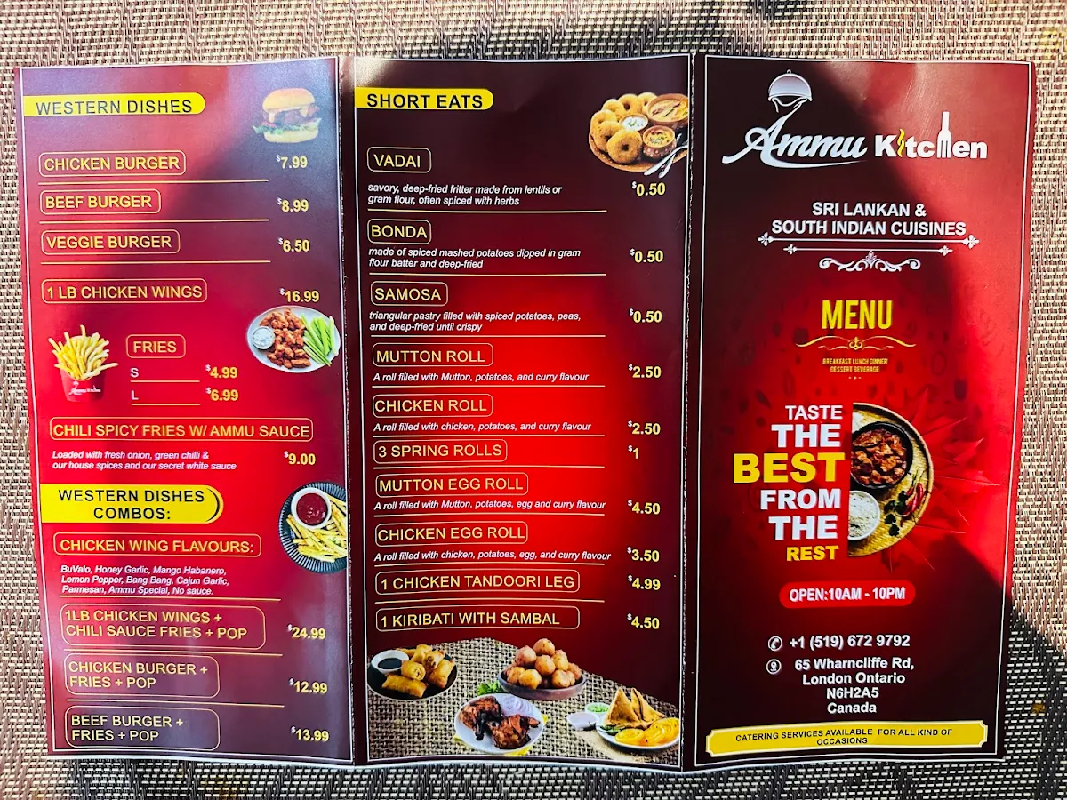 Menu, Snack and Chai