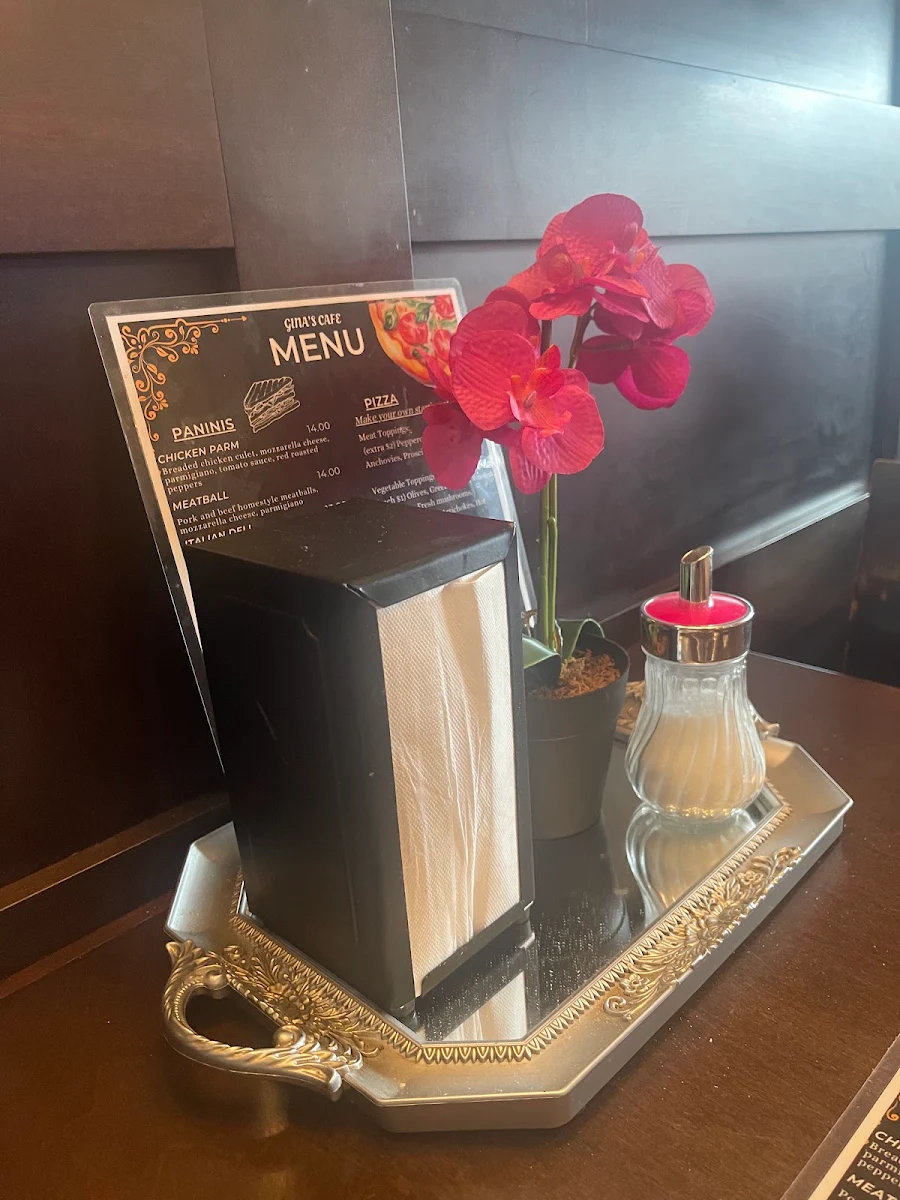 Menu, Gina's Cafe windsor